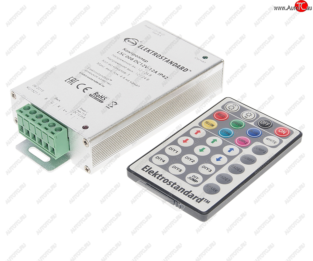 1 059 р. Контроллер управления RGB светодиодной лентой с пультом RC-DC12V-12A ELEKTROSTANDARD 62025  с доставкой в г. Кемерово