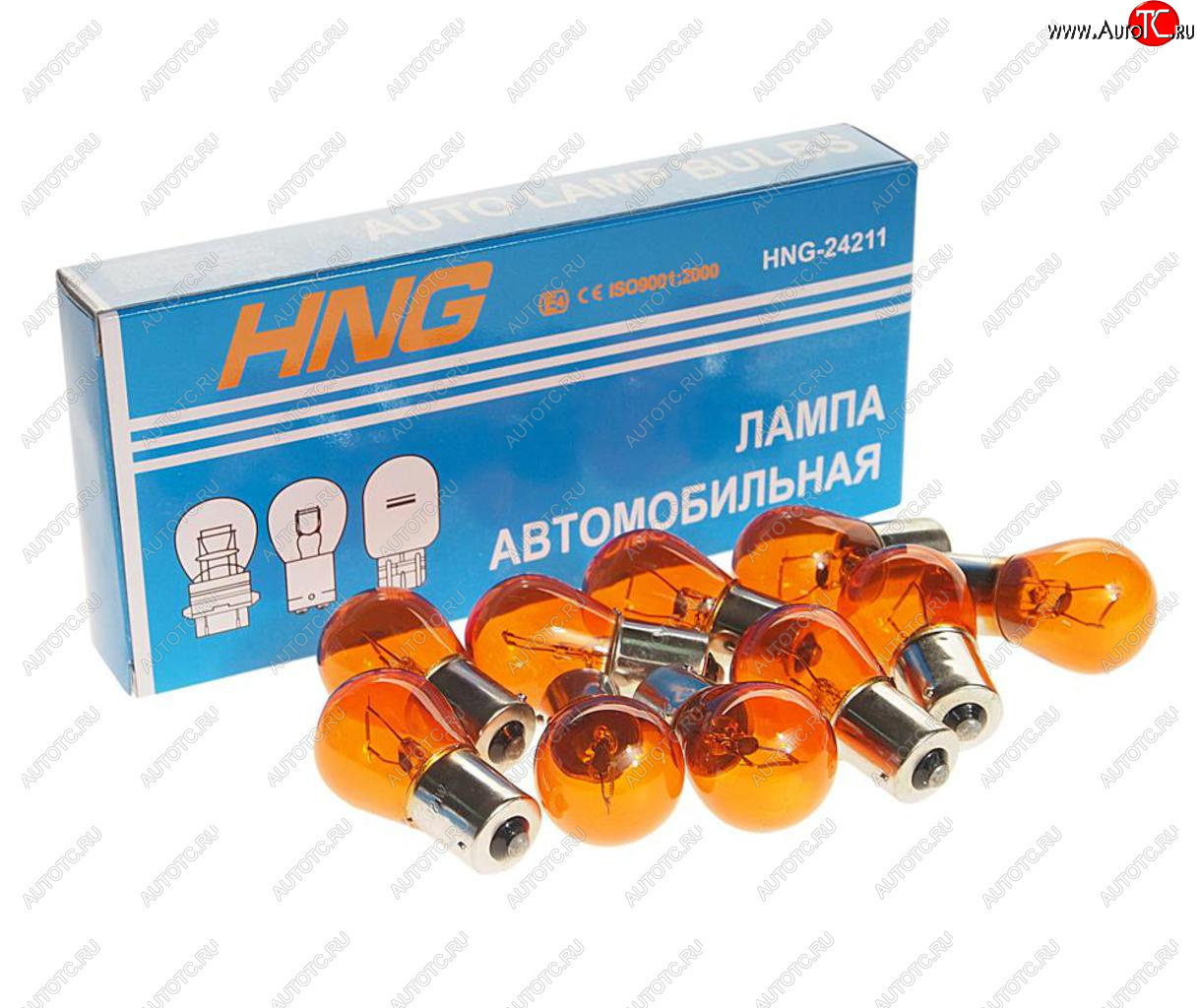 31 р. Лампа 24V PY21W BA15s желтая Amber HNG HNG 24211  с доставкой в г. Кемерово