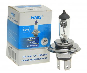 150 р. Лампа 12V H4 10090W P43t Long Life HNG HNG 12410  с доставкой в г. Кемерово. Увеличить фотографию 1