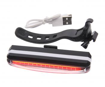 299 р. Фонарь велосипедный задний USB кабель с аккумулятором 500mAh 2 режима красный NO NAME bz-1487  с доставкой в г. Кемерово. Увеличить фотографию 1