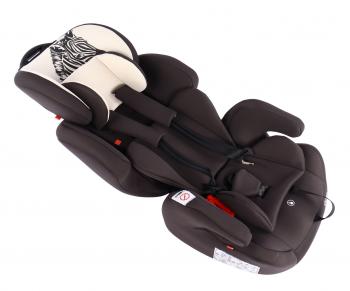 9 649 р. Автокресло детское 9-36кг (l-ll-lll) 1-12лет зебра серо-бежевое Isofix Стар SIGER SIGER kres3599  с доставкой в г. Кемерово. Увеличить фотографию 3
