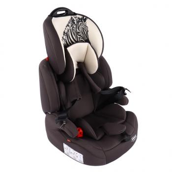 9 649 р. Автокресло детское 9-36кг (l-ll-lll) 1-12лет зебра серо-бежевое Isofix Стар SIGER SIGER kres3599  с доставкой в г. Кемерово. Увеличить фотографию 2