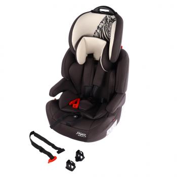 9 649 р. Автокресло детское 9-36кг (l-ll-lll) 1-12лет зебра серо-бежевое Isofix Стар SIGER SIGER kres3599  с доставкой в г. Кемерово. Увеличить фотографию 1