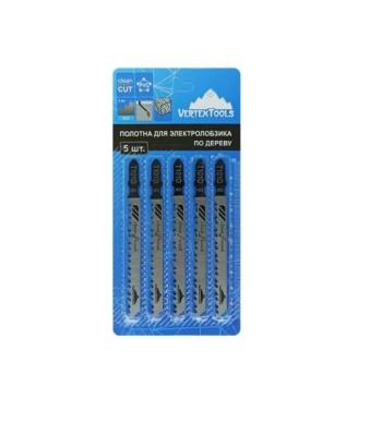 149 р. Пилка для лобзика набор 5шт. дерево 75мм VERTEXTOOLS VERTEXTOOLS t101d  с доставкой в г. Кемерово. Увеличить фотографию 1