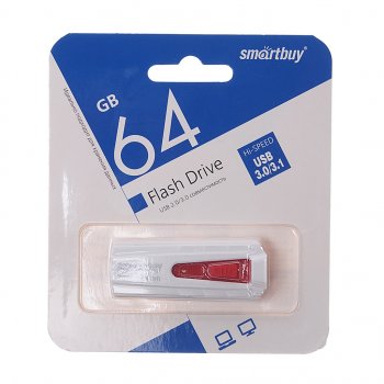 589 р. Карта памяти USB 64GB SMART BUY SMART BUY sb64gbir-w3  с доставкой в г. Кемерово. Увеличить фотографию 1