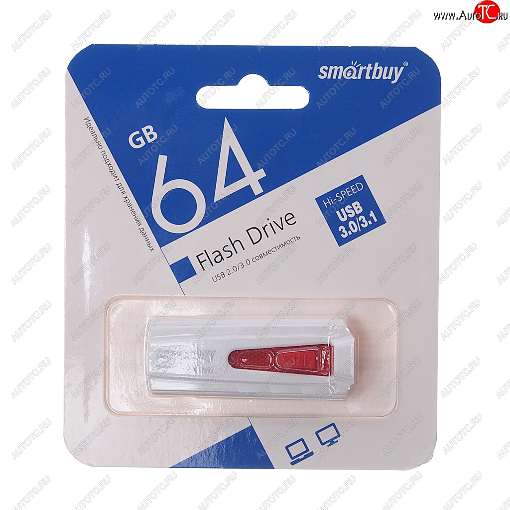 589 р. Карта памяти USB 64GB SMART BUY SMART BUY sb64gbir-w3  с доставкой в г. Кемерово