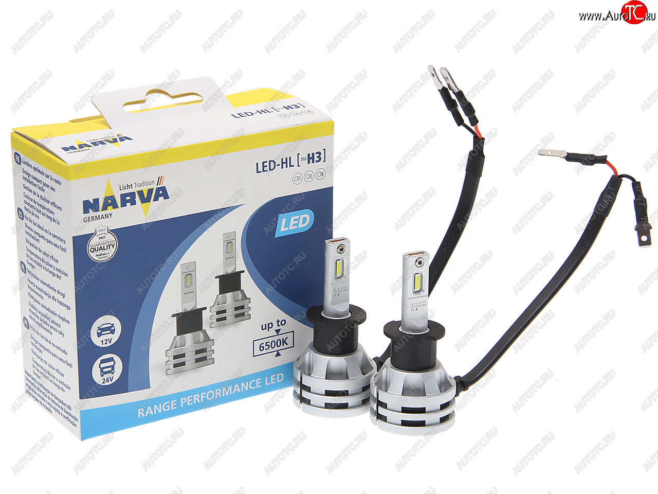4 099 р. Лампа светодиодная 12V24V H3 19W PК22s 6500K бокс (2шт.) Range Perfomance LED NARVA NARVA 180583000  с доставкой в г. Кемерово