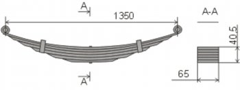7 299 р. Рессора ГАЗ-24,3102,31029,3110 задняя (6 листов) L=1397мм ЧМЗ ЧМЗ 24-02-2912012-01  с доставкой в г. Кемерово. Увеличить фотографию 1