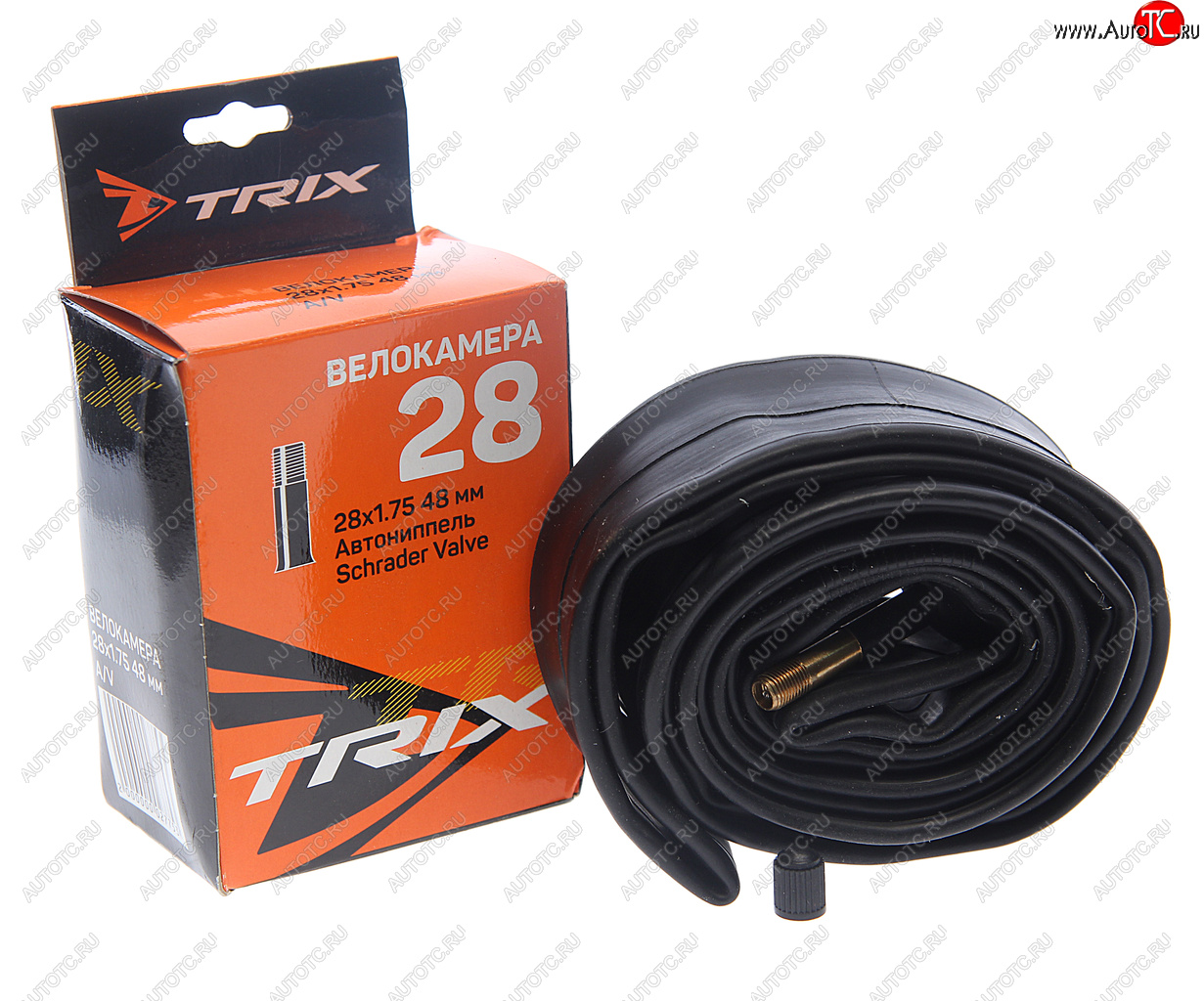 299 р. Камера велосипедная 28 28х1.75 автовентиль TRIX TRIX 027753  с доставкой в г. Кемерово