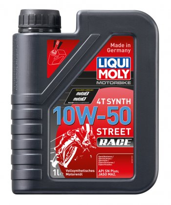 1 879 р. Масло моторное для 4-х тактных двигателей RACING SYNTH 4T 10W50 синт.1л LIQUI MOLY LIQUI MOLY 1502  с доставкой в г. Кемерово. Увеличить фотографию 1