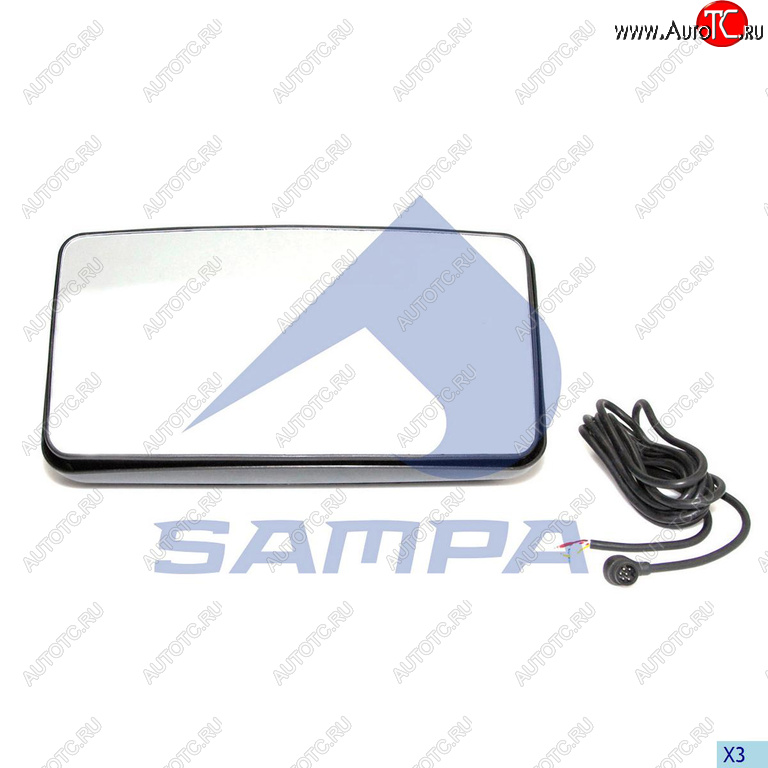 2 989 р. Зеркало боковое MAN F2000 правое электрическое с подогревом SAMPA SAMPA 022.101  с доставкой в г. Кемерово