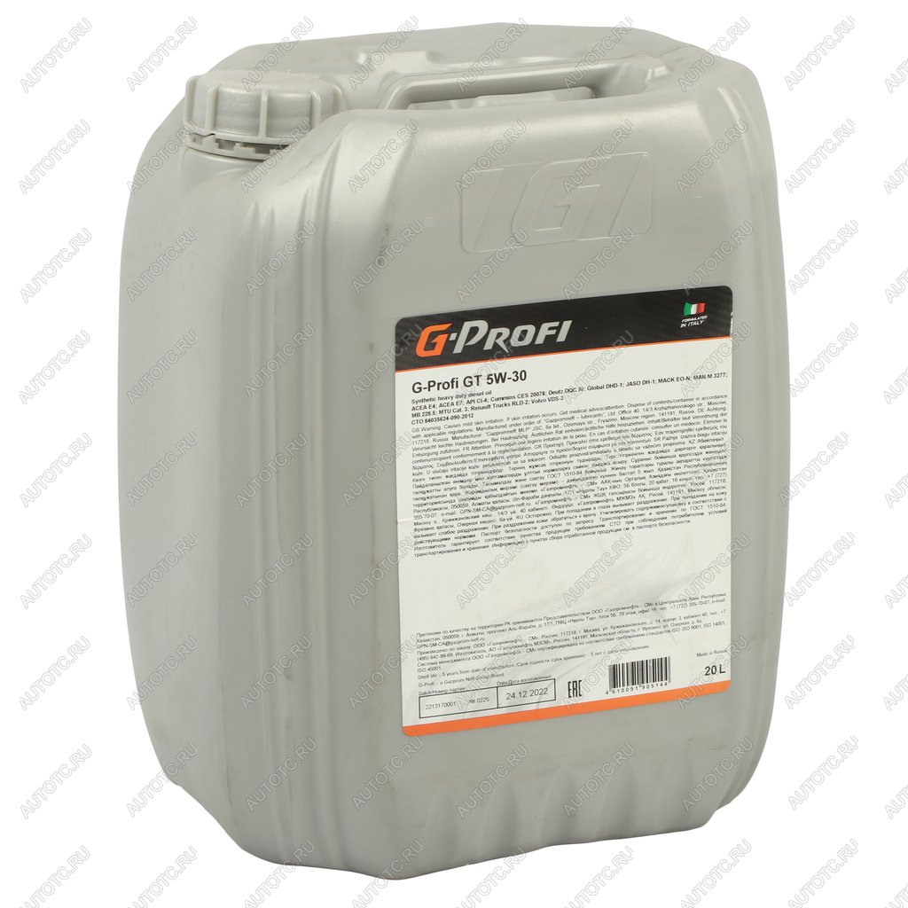 18 349 р. Масло дизельное G-PROFI GT CI-4E4E7E5 5W30 синт.20л G-ENERGY GAZPROMNEFT 0253133881  с доставкой в г. Кемерово
