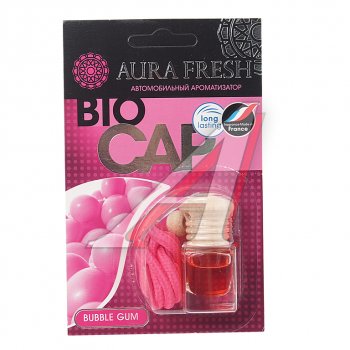 213 р. Ароматизатор подвесной жидкостный (bubble Gum) 6мл Bio Cap AURA FRESH AURA FRESH 23003  с доставкой в г. Кемерово. Увеличить фотографию 1
