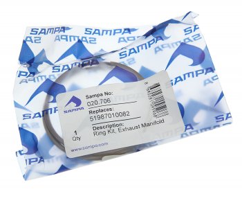 389 р. Прокладка коллектора MAN выпускного (2шт.) SAMPA SAMPA 020.706  с доставкой в г. Кемерово. Увеличить фотографию 2