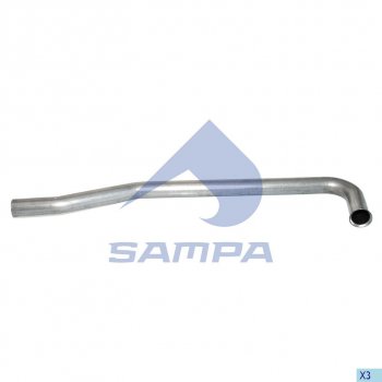 3 089 р. Труба приемная глушителя MAN L2000 с треугольным фланцем SAMPA SAMPA 021.214  с доставкой в г. Кемерово. Увеличить фотографию 1