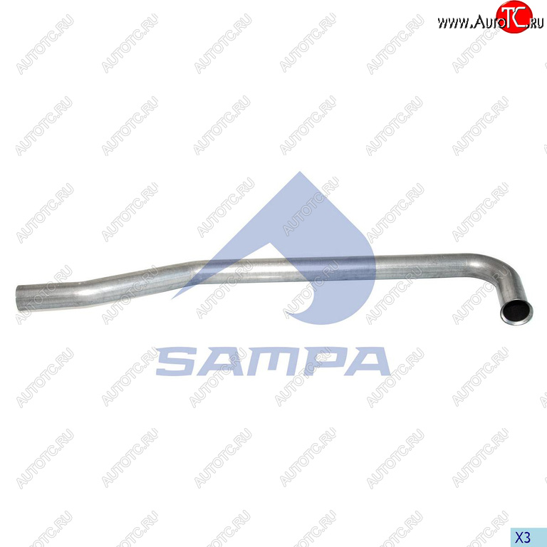 3 089 р. Труба приемная глушителя MAN L2000 с треугольным фланцем SAMPA SAMPA 021.214  с доставкой в г. Кемерово