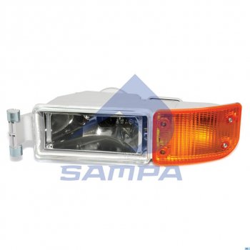 3 999 р. Фара противотуманная MAN TGA с желтым указателем поворота левая SAMPA SAMPA 022.047  с доставкой в г. Кемерово. Увеличить фотографию 1