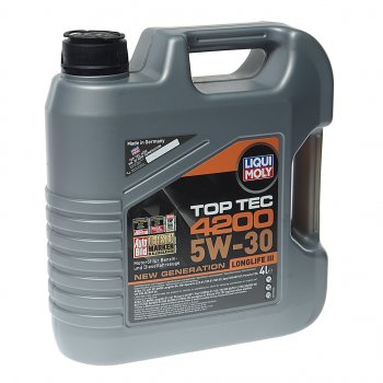 8 199 р. Масло моторное TOP TEC 4200 5W30 синт.4л LIQUI MOLY LIQUI MOLY 3715  с доставкой в г. Кемерово. Увеличить фотографию 1