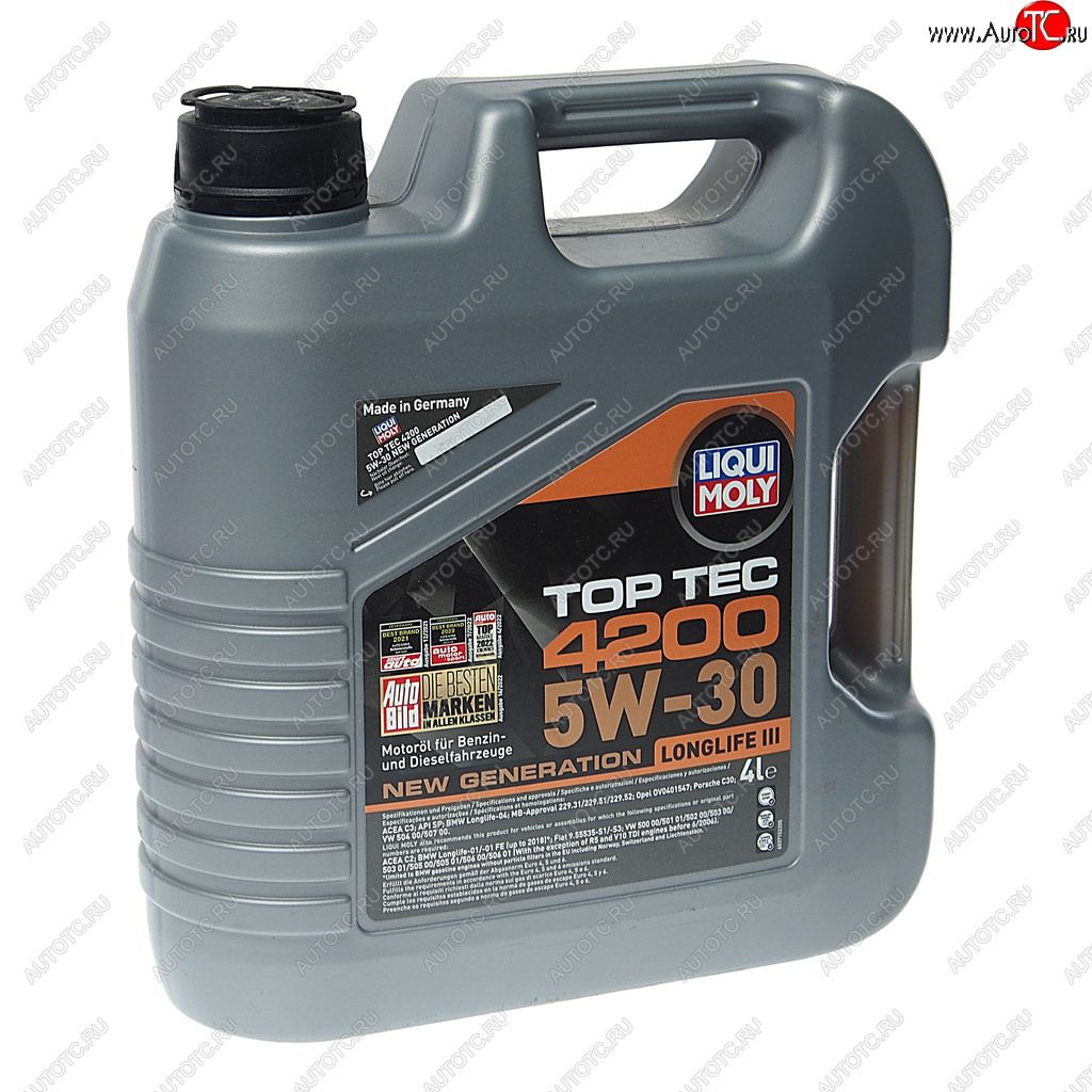 8 199 р. Масло моторное TOP TEC 4200 5W30 синт.4л LIQUI MOLY LIQUI MOLY 3715  с доставкой в г. Кемерово