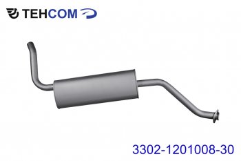 6 449 р. Глушитель ГАЗ-3302 Next,Бизнес дв.УМЗ,Evotech,CUMMINS (ГБО) ЕВРО-4,5 длинный ТЕХКОМ ТЕХКОМ 3302-1201008-30  с доставкой в г. Кемерово. Увеличить фотографию 1