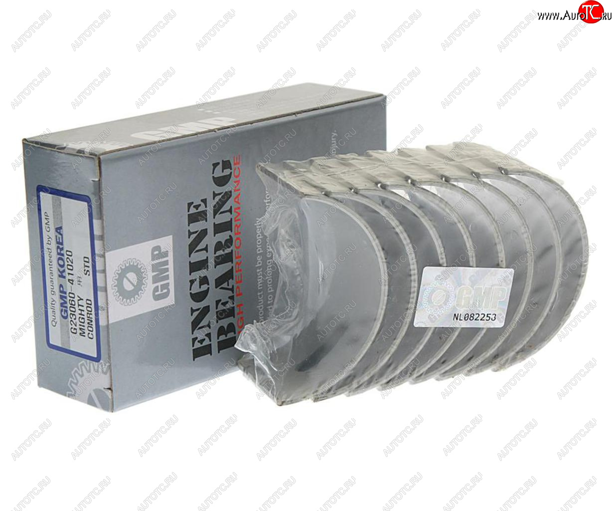 1 579 р. Вкладыши HYUNDAI HD65,72,78,County дв.D4AL,D4AF шатунные d+0.00 комплект (8шт.) GMP GMP 23060-41020  с доставкой в г. Кемерово