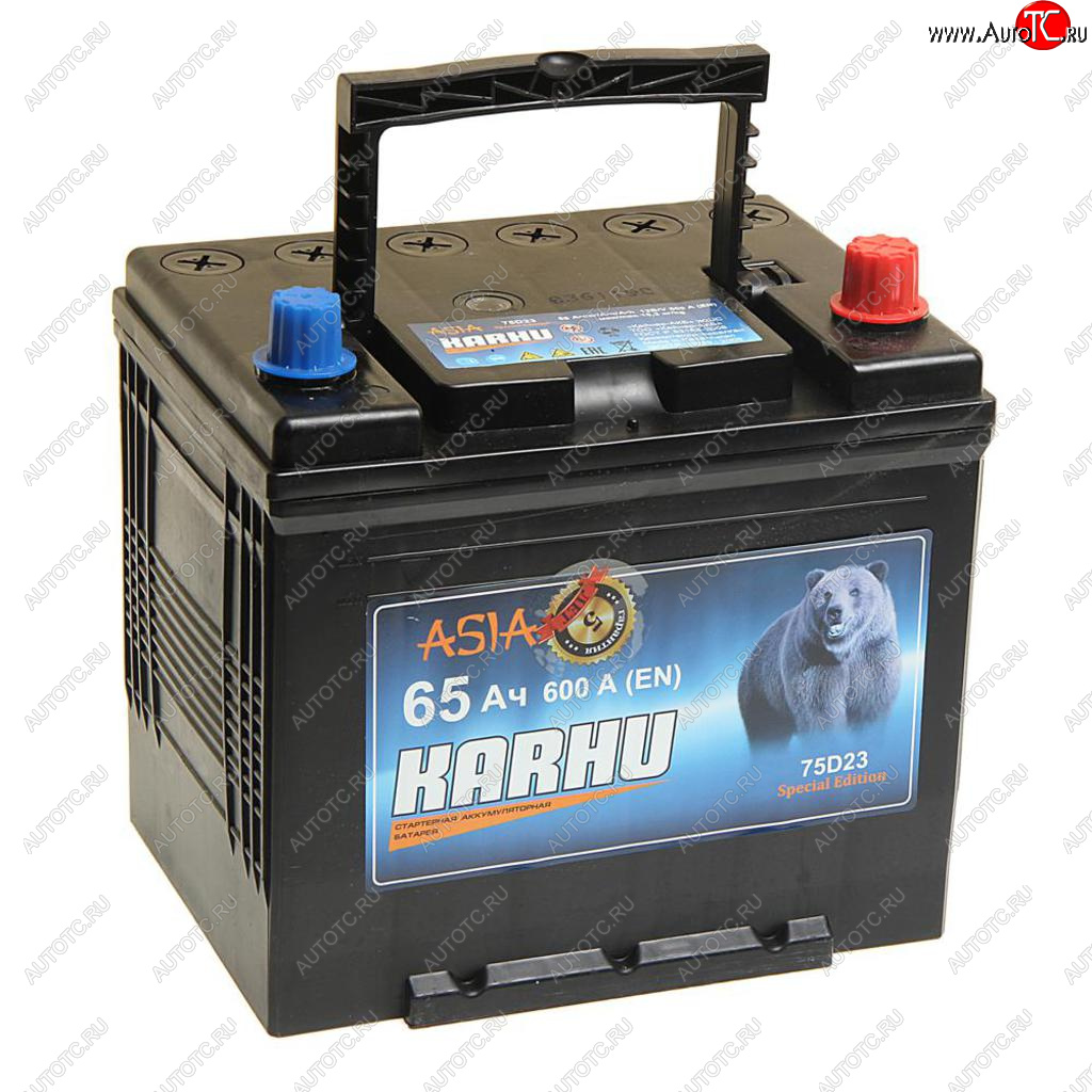 8 499 р. Аккумулятор KARHU Asia 65Ач обратная полярность KARHU 6ст65(0) 75d23l  с доставкой в г. Кемерово