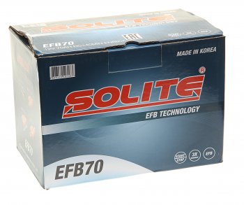 16 999 р. Аккумулятор SOLITE EFB 70Ач обратная полярность SOLITE 6ст70(0)  с доставкой в г. Кемерово. Увеличить фотографию 3