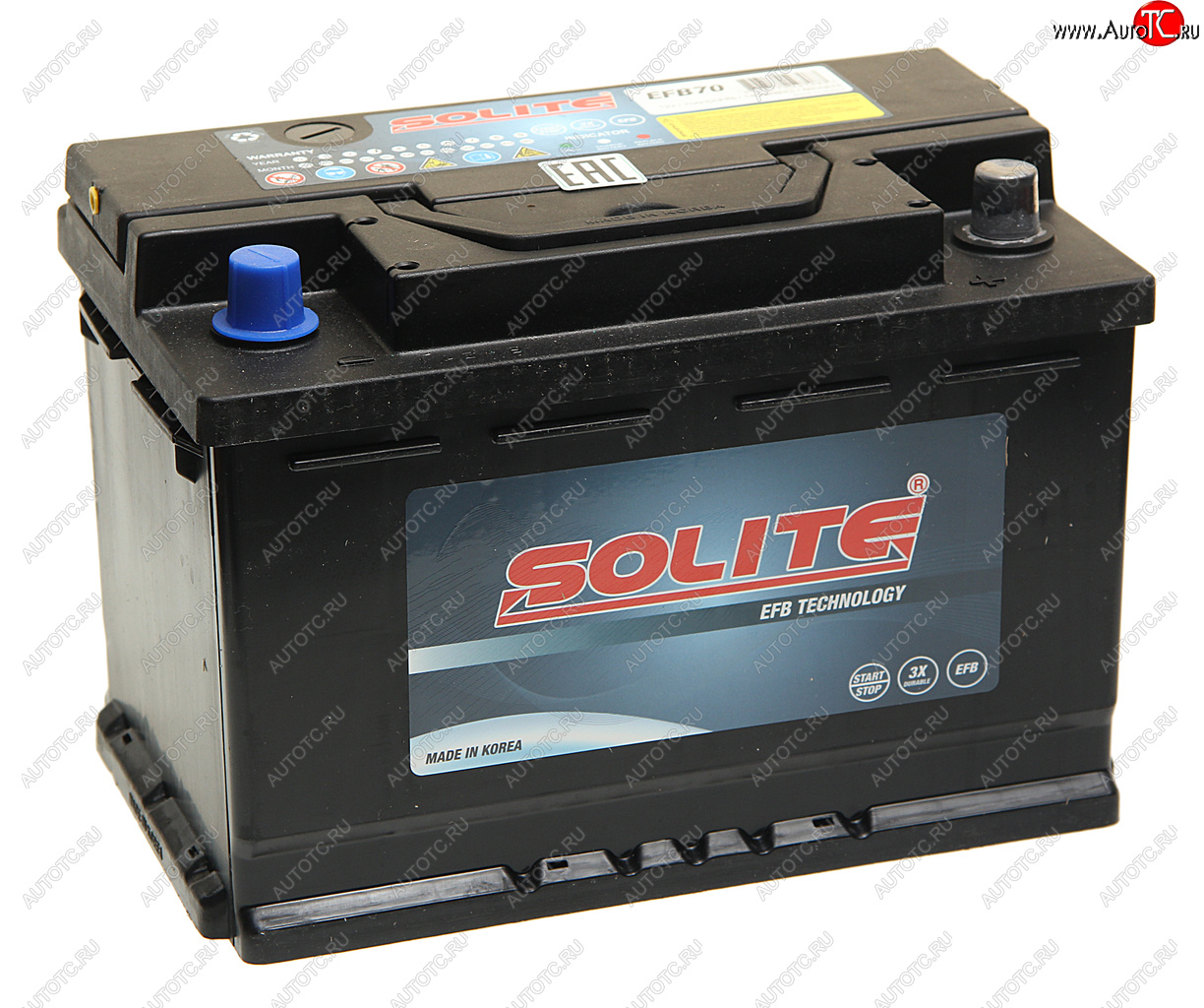 16 999 р. Аккумулятор SOLITE EFB 70Ач обратная полярность SOLITE 6ст70(0)  с доставкой в г. Кемерово