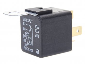 218 р. Реле электромагнитное 24V 5-ти контактное 2010А переключ. с кроншт. с резистором АВАР АВАР 753.3777  с доставкой в г. Кемерово. Увеличить фотографию 1