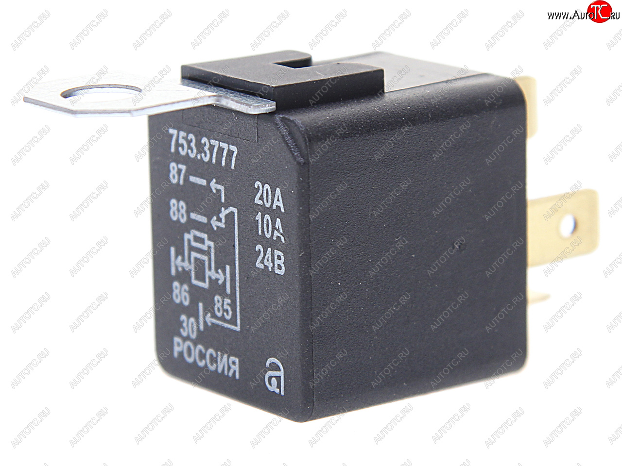 218 р. Реле электромагнитное 24V 5-ти контактное 2010А переключ. с кроншт. с резистором АВАР АВАР 753.3777  с доставкой в г. Кемерово