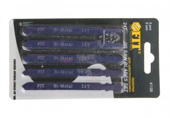 349 р. Пилка для лобзика набор 5шт. металл 75мм FIT FIT 41120 FIT 41120  с доставкой в г. Кемерово. Увеличить фотографию 1