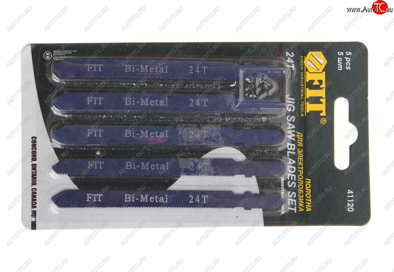 349 р. Пилка для лобзика набор 5шт. металл 75мм FIT FIT 41120 FIT 41120  с доставкой в г. Кемерово
