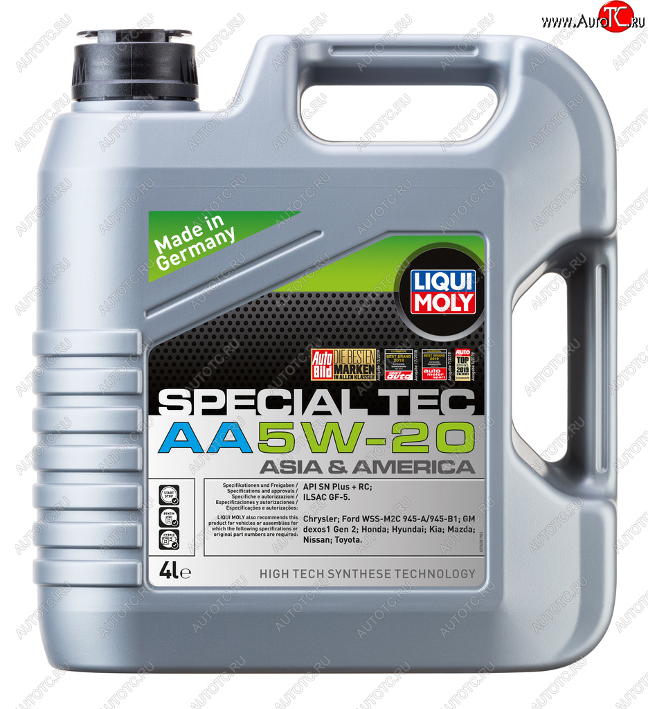 5 699 р. Масло моторное SPECIAL TEC AA 5W20 HC-синт.4л LIQUI MOLY LIQUI MOLY 7658  с доставкой в г. Кемерово