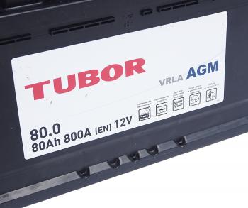 24 499 р. Аккумулятор TUBOR AGM 80Ач обратная полярность TUBOR 6ст80(0)  с доставкой в г. Кемерово. Увеличить фотографию 2