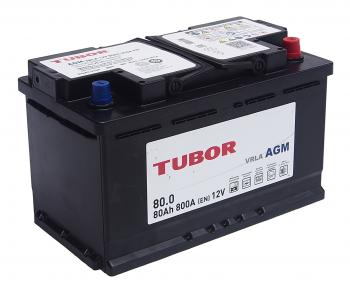 24 499 р. Аккумулятор TUBOR AGM 80Ач обратная полярность TUBOR 6ст80(0)  с доставкой в г. Кемерово. Увеличить фотографию 1