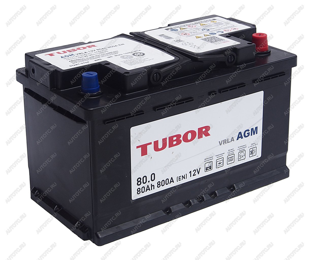 24 499 р. Аккумулятор TUBOR AGM 80Ач обратная полярность TUBOR 6ст80(0)  с доставкой в г. Кемерово