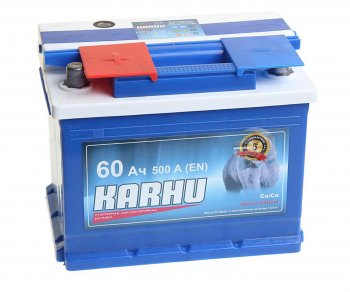 6 349 р. Аккумулятор KARHU 60Ач KARHU 6ст60(1)  с доставкой в г. Кемерово. Увеличить фотографию 1