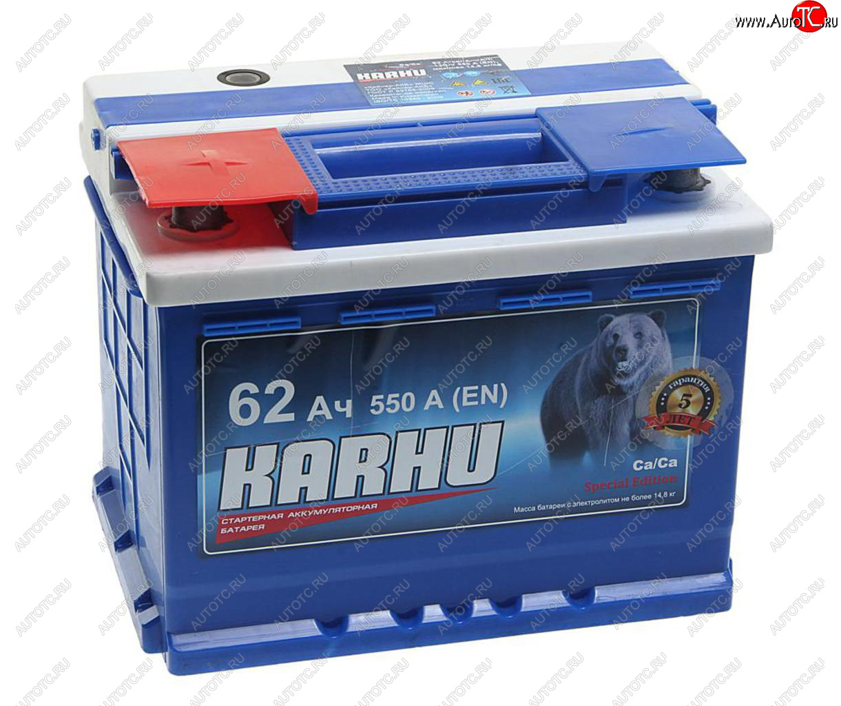 7 299 р. Аккумулятор KARHU 62Ач KARHU 6ст62(1)  с доставкой в г. Кемерово