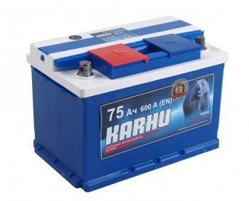 8 199 р. Аккумулятор KARHU 75Ач KARHU 6ст75(1)  с доставкой в г. Кемерово. Увеличить фотографию 2