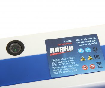 8 199 р. Аккумулятор KARHU 75Ач KARHU 6ст75(1)  с доставкой в г. Кемерово. Увеличить фотографию 3