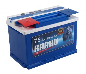 8 199 р. Аккумулятор KARHU 75Ач KARHU 6ст75(1)  с доставкой в г. Кемерово. Увеличить фотографию 1
