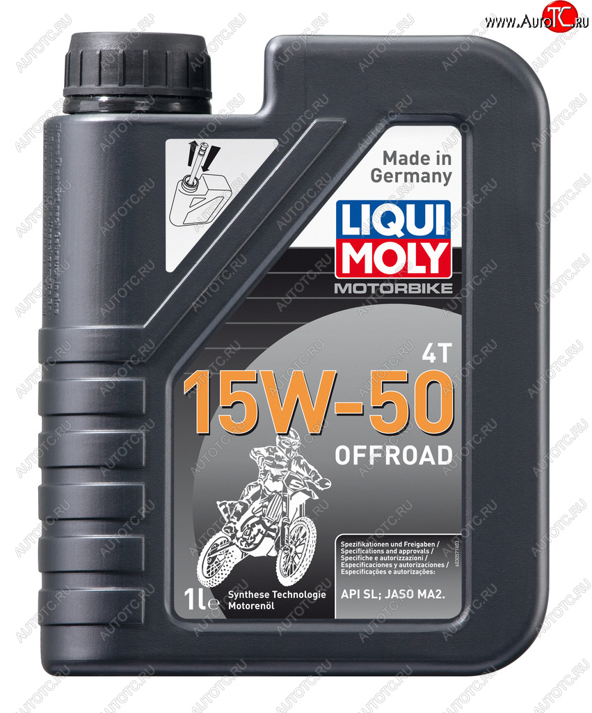 1 649 р. Масло моторное для 4-х тактных двигателей MOTORBIKE 4T OFFROAD 15W50 синт.1л LIQUI MOLY LIQUI MOLY 3057  с доставкой в г. Кемерово