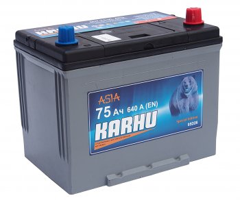9 449 р. Аккумулятор KARHU Asia 75Ач обратная полярность KARHU 6ст75(0) 85d26l  с доставкой в г. Кемерово. Увеличить фотографию 1