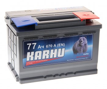 7 249 р. Аккумулятор KARHU 77Ач обратная полярность KARHU 6ст77(0)  с доставкой в г. Кемерово. Увеличить фотографию 1