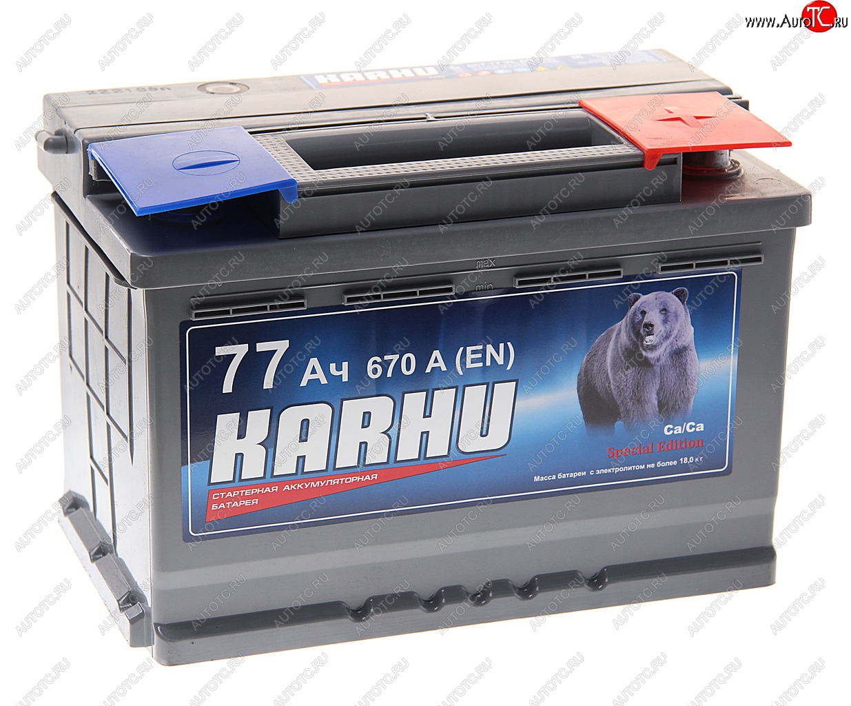 7 249 р. Аккумулятор KARHU 77Ач обратная полярность KARHU 6ст77(0)  с доставкой в г. Кемерово