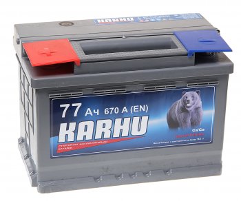 7 249 р. Аккумулятор KARHU 77Ач KARHU 6ст77(1)  с доставкой в г. Кемерово. Увеличить фотографию 1