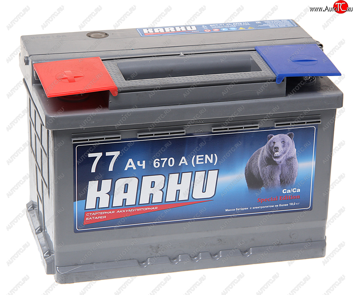 7 249 р. Аккумулятор KARHU 77Ач KARHU 6ст77(1)  с доставкой в г. Кемерово