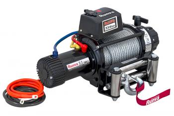 Лебёдка электрическая 24V Runva 9500 lbs 4350 кг влагозащищенная, стальной трос  ewb9500s-q24v