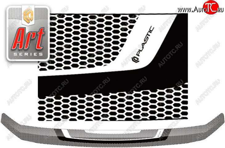 2 399 р. Дефлектор капота CA-Plastic  Mazda CX-8  1 KG (2017-2022) дорестайлинг (Серия Art графит)  с доставкой в г. Кемерово