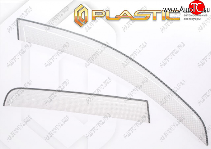 2 399 р. Комплект дефлекторов окон CA-Plastic  JAECOO J7 (2023-2025) (Шелкография белая)  с доставкой в г. Кемерово